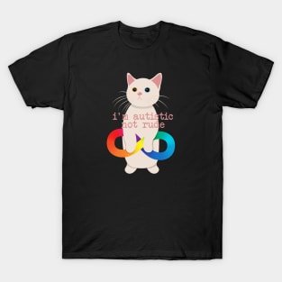 Cute Kitty With Autism Infinity Symbol T-Shirt